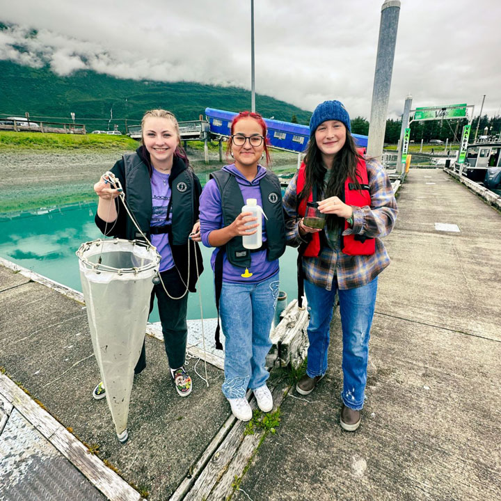 PWSC students at the Valdez harbor